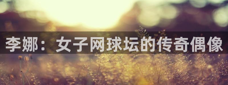v66体育官网入口：李娜：女子网球坛的传奇偶像